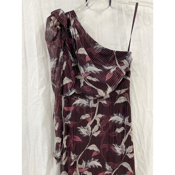 NWT BCBG MAXAZRIA Trailing Foliage One-Shoulder Gown size 0 - Picture 2 of 7